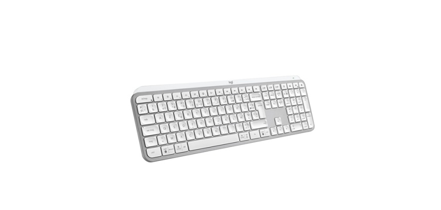 Clavier Logitech MX Keys S Clavier Sans Fil Rechargeable USB C, Silencieux, Plat, Retroeclaire - Gris pale