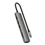Station d'accueil PC portable Satechi Hub USB-C Multiport 7 en 1 Gris Sidéral