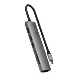 Station d'accueil PC portable Satechi Hub USB-C Multiport 7 en 1 Gris Sidéral