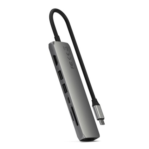 Station d'accueil PC portable Satechi Hub USB-C Multiport 7 en 1 Gris Sidéral