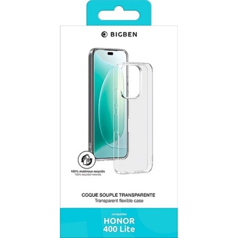 Coque et étui téléphone mobile Honor Silisoft transparente 400 Lite 100% recycle