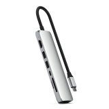 Station d'accueil PC portable Satechi Hub USB-C Multiport 7 en 1 Argent