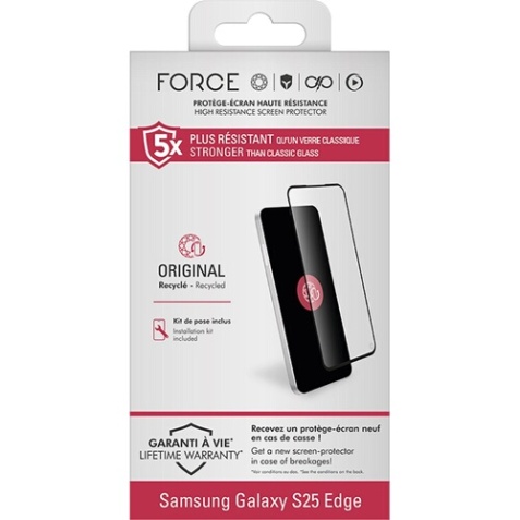 Protection d'écran pour smartphone Forceglass OG 2,5D Original S25 Edge GRS