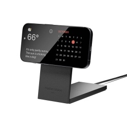 Chargeur pour téléphone mobile Native Union RISE 2-IN-1 Qi2 WIRELESS CHARGER - BLACK