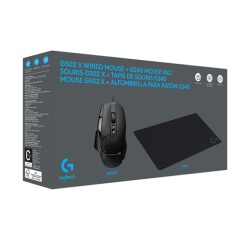 Souris Logitech G502 X Gaming Filaire LIGHTFORCE + Tapis G240