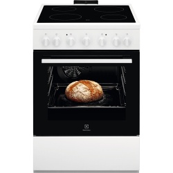 Cuisinière vitrocéramique Electrolux EKR624055W 4 foyers 60x60 Multifonction
