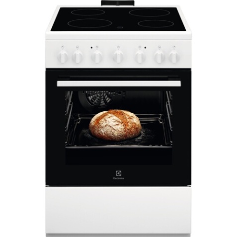 Cuisinière vitrocéramique Electrolux EKR624055W 4 foyers 60x60 Multifonction
