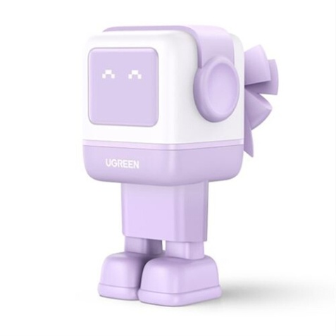 Chargeur pour téléphone mobile Ugreen CS robot 2port USBC  1port USBA 65W Purple