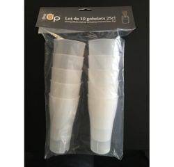 Accessoire machine à soda Beer Up Lot de 10 gobelets 25cl