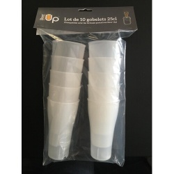 Accessoire machine à soda Beer Up Lot de 10 gobelets 25cl