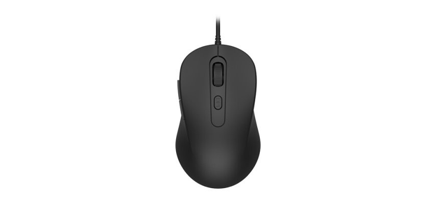 Souris Accsup optique filaire avec interrupteur silencieux - M4003