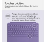 Clavier pour tablette Microsoft Surface Pro 12 pouces avec Surface Slim Pen - Violet