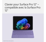 Clavier pour tablette Microsoft Surface Pro 12 pouces avec Surface Slim Pen - Violet