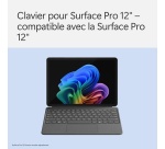 Clavier pour tablette Microsoft Surface Pro 12 pouces avec Surface Slim Pen - Ardoise