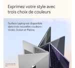 PC portable Microsoft Surface Laptop 13" Ecran Tactile Copilot+PC Snapdragon X Plus 16 Go RAM 512 Go SSD Platine