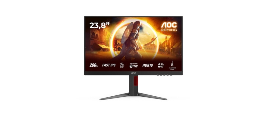 Ecran PC Aoc gaming 24" - FHD - IPS - 200Hz - 0,5ms - HDR 10 - Ajustable en hauteur - Pivot - Haut-parleurs