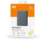 Disque dur externe Wd MY PASSPORT USB C 5TB GRIS WORLDWIDE -2022
