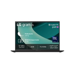 PC portable Lg Gram 16Z90TL-G.AU78F 16" Intel Core Ultra 7 16 Go RAM 1 To SSD Noir Obsidien
