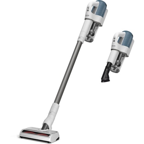 Aspirateur balai Miele DUOFLEX HX1 - Aspirateur sans fil coloris Blanc avec bloc moteur bleu nordique