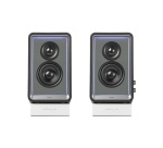 Enceinte connectée Hifi Edifier QR65 NOIR - Haut-parleur actif (70 W), design avec effets lumineux RVB, 3 ports de charge rapide USB TurboGaN et sortie caisson de basses, noir