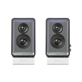 Enceinte connectée Hifi Edifier QR65 NOIR - Haut-parleur actif (70 W), design avec effets lumineux RVB, 3 ports de charge rapide USB TurboGaN et sortie caisson de basses, noir