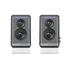 Enceinte connectée Hifi Edifier QR65 NOIR - Haut-parleur actif (70 W), design avec effets lumineux RVB, 3 ports de charge rapide USB TurboGaN et sortie caisson de basses, noir