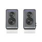 Enceinte connectée Hifi Edifier QR65 NOIR - Haut-parleur actif (70 W), design avec effets lumineux RVB, 3 ports de charge rapide USB TurboGaN et sortie caisson de basses, noir