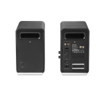 Enceinte connectée Hifi Edifier QR65 NOIR - Haut-parleur actif (70 W), design avec effets lumineux RVB, 3 ports de charge rapide USB TurboGaN et sortie caisson de basses, noir
