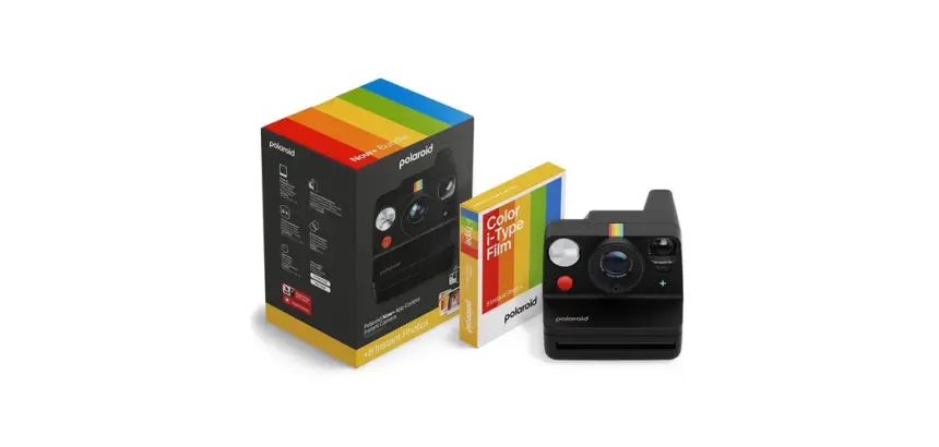 Appareil photo instantané Polaroid Now+ Generation 3 + Pack de films (8 photos) - Noir