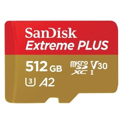 Carte mémoire micro SD Sandisk EXTREME PLUS 512Go 200MB/S