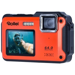 Appareil photo compact Rollei Sportsline 64 selfie Orange et Noir