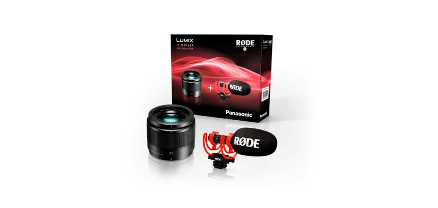 Accessoires photo Panasonic Kit accessoires pour Lumix Micro 4/3 : Lumix 25mm F1.7 + Micro Vidéomicro 2