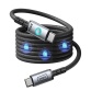 Câble téléphone portable Iniu Magnétique Léopard USB C/C 240W Noir