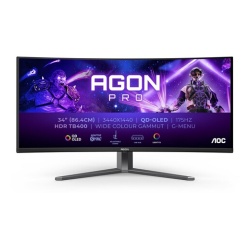 Ecran PC Aoc Gaming AG346UCD 34" incurvé 175 Hz WQHD Noir et Gris