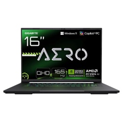 PC portable Gigabyte Gaming AERO X16 1VH93FRC64AH 16" 165 Hz Copilot+ PC AMD Ryzen AI 7 32 Go RAM 1 To SSD Nvidia GeForce RTX 5060 Gris sidéral