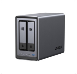 Serveur NAS Ugreen 2 baies DXP2800 Gris anodisé