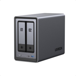 Serveur NAS Ugreen 2 baies DXP2800 Gris anodisé