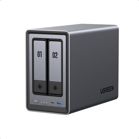Serveur NAS Ugreen 2 baies DXP2800 Gris anodisé