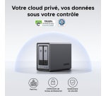 Serveur NAS Ugreen 2 baies DXP2800 Gris anodisé