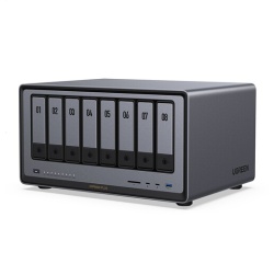 Serveur NAS Ugreen 8 baies DXP8800 Plus Gris anodisé