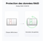 Serveur NAS Ugreen 4 baies DX4800 Plus Gris anodisé