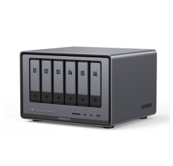 Serveur NAS Ugreen 6 baies DXP6800 Pro Gris anodisé