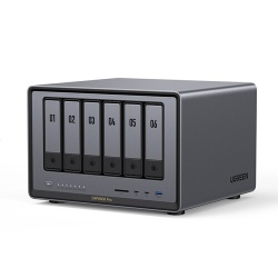 Serveur NAS Ugreen 6 baies DXP6800 Pro Gris anodisé