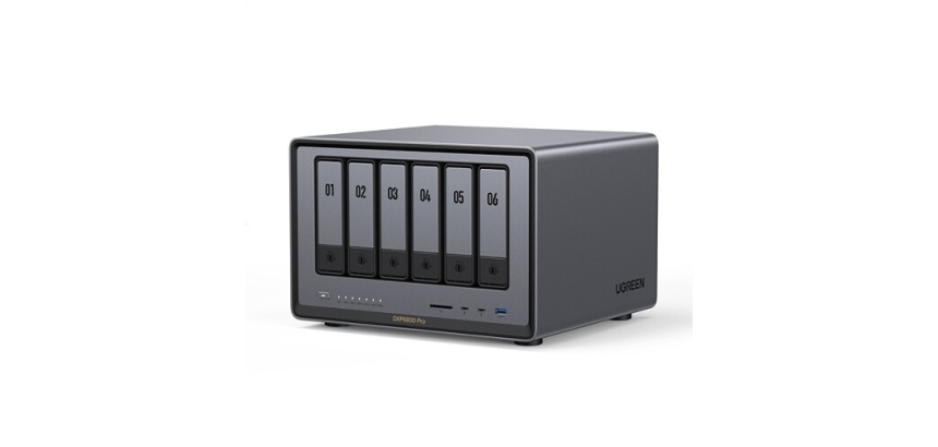 Serveur NAS Ugreen 6 baies DXP6800 Pro Gris anodisé