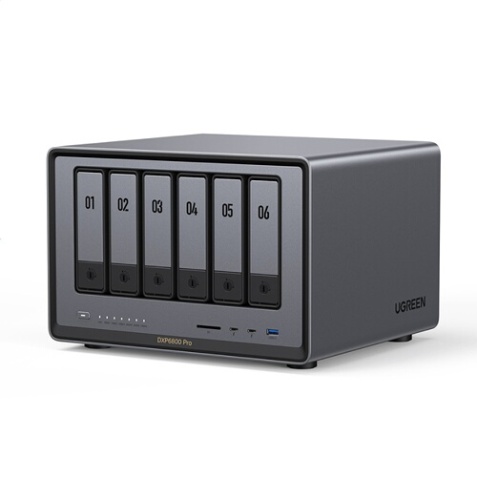 Serveur NAS Ugreen 6 baies DXP6800 Pro Gris anodisé