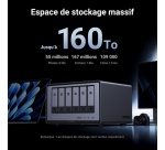 Serveur NAS Ugreen 6 baies DXP6800 Pro Gris anodisé