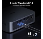 Serveur NAS Ugreen Network Attached Storage DXP480T Plus Gris anodisé