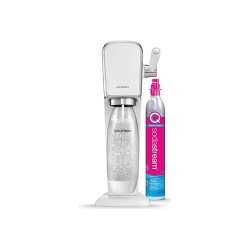 Machine à soda et eau gazeuse Sodastream Machine ART Blanche + 1 bouteille 1L compatible Lave-vaisselle