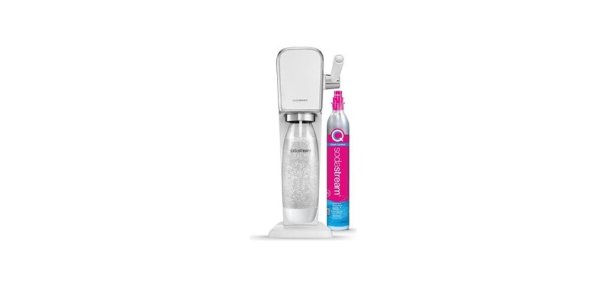 Machine à soda et eau gazeuse Sodastream Machine ART Blanche + 1 bouteille 1L compatible Lave-vaisselle