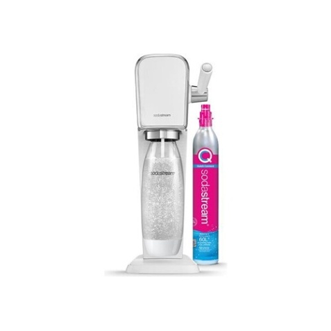 Machine à soda et eau gazeuse Sodastream Machine ART Blanche + 1 bouteille 1L compatible Lave-vaisselle